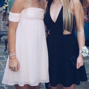 Off shoulder Rachel Zoe babydoll dress! Homecoming